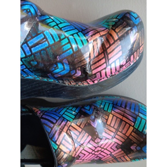 Dansko Patent Leather Nurse Professional Color Weave Clog Shoe  EU 37 US 6.5 - Picture 10 of 14